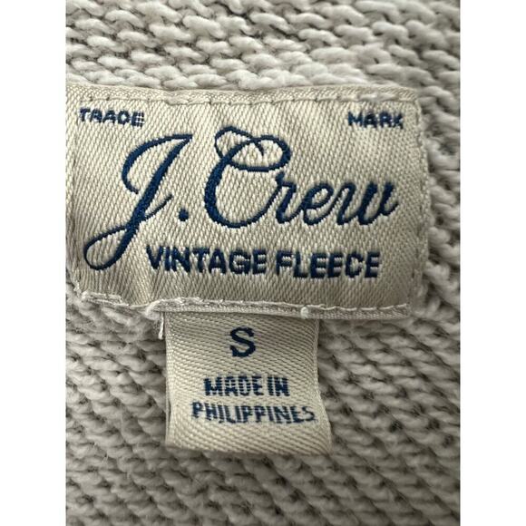 J. Crew Vintage cotton terry cropped hoodie in speckle, light gray size small - Picture 4 of 6
